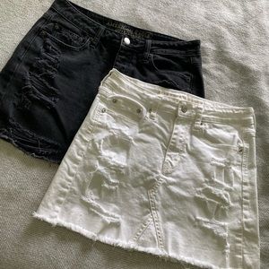 American Eagle Ripped Jean Skirt Bundle